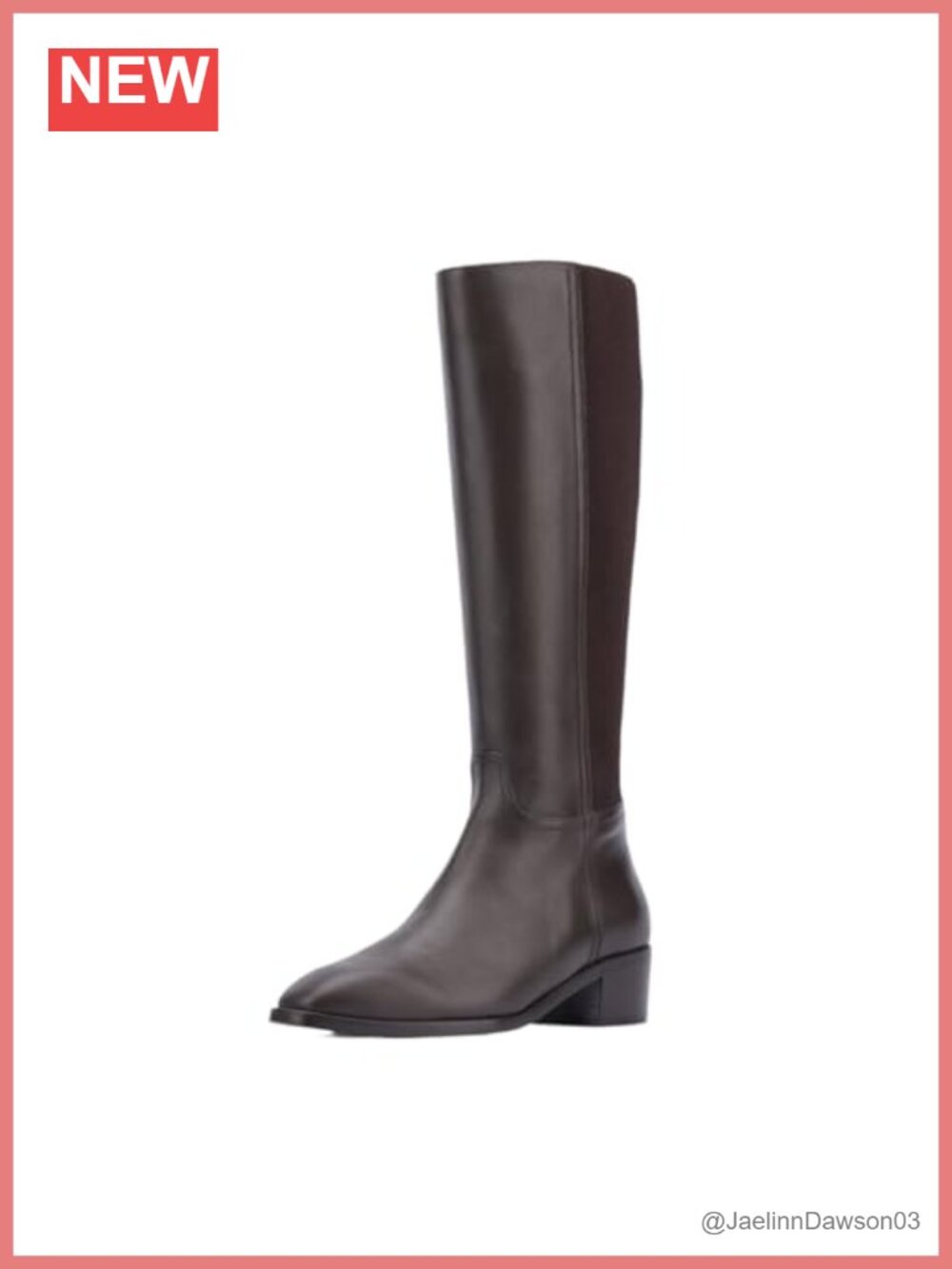 Knee-High Equestrian Leather Boots Water Resistant Pull-On